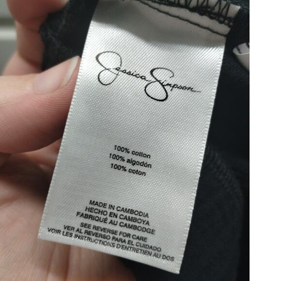 Jessica Simpson NWT Size XL Black Cropped Gauze Pull-On Elastic Waist Pants - Picture 6 of 8